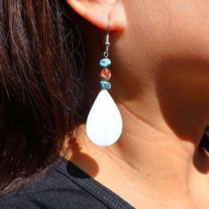 Handcrafted Navajo Native American Indian Jewelry Dangle‎ Earrings**